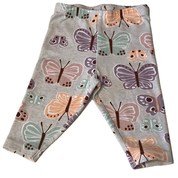 Carter's Baby Girl Jogger/Leggings Gray Multi-colored Butterflies Sz 18M - Picture 1 of 7
